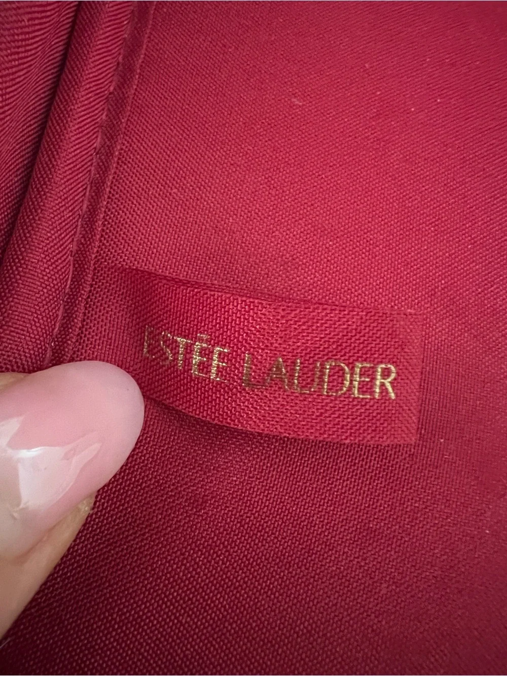 Estee Lauder Woven Laptop Bag in Deep Berry